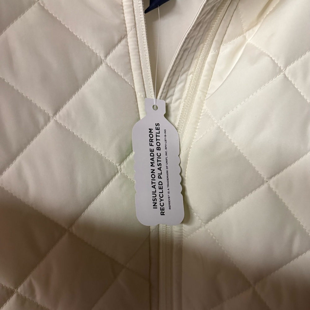 Lands' End Women’s White Quilted Puffer Jacket - Picture 6 of 6